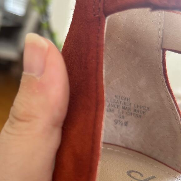 Charles David Micah Burnt Orange Red Caged Heeled Sandal - Picture 7 of 10